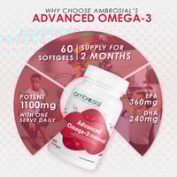 Ambrosial Advanced Omega 3 Fish Oil