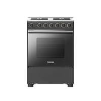 فرن غاز توشيبا 60 سم، 4 عيون، اشعال ذاتي، امان، ست...