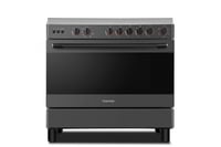 فرن غاز توشيبا 60*90 سم 5 عيون ستيل امان، مروحة، ش...