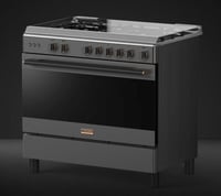 فرن غاز توشيبا 60*90 سم 5 عيون ستيل امان، مروحة، ش...