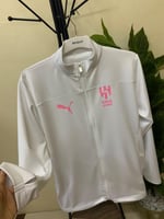 جاكيت الهلال الابيض 2026 بشعار وردي