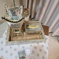 طقم مبخرة 26 وصينية وعلبة للعود شامل التوصيل