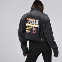 Washed Cropped Denim Jakcet