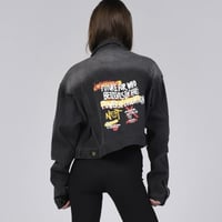 Washed Cropped Denim Jakcet