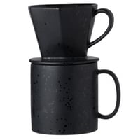 طقم كوب وقمع V60 من السيراميك ب اللون الاسود