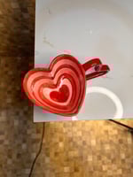 كوب سيراميك القلب النابض - وردي احمر