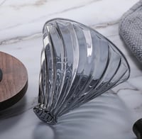 قمع تقطير V60 زجاجي اسود - مقاس 02 بقاعدة خشب | V6...