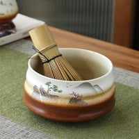 مجموعة ادوات تحضير الماتشا ( بني وابيض ) | Matcha...