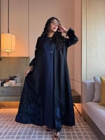 عباية هند تطريز كحلي