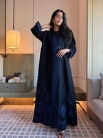 عباية هند تطريز كحلي