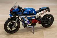 مجموعة مكعبات بناء الدراجة النارية