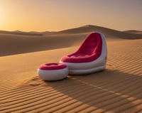 كرسي وطابورية قابل للنفخ