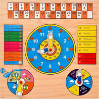 خشبية لعبة لوح تعليمية ساعة خشبية