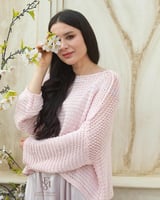 طقم قطعتين فستان حرير وجاكيت تريكو