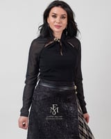 فستان طويل مع كاروهات