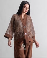 طقم بلوزه مخرمه و بنطلون