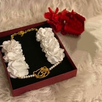 طوق ورد للاطفال مطلي ذهب