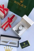 ساعه وقلم رولكس مع التغليف