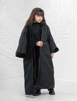 فروة شتوية بناتي لون اسود