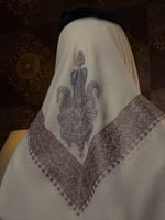 شال كشميري رجالي صوف طبيعي