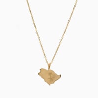 قلاده خريطة المملكة مع سيفين ونخلة