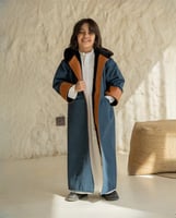 فروه اطفال ولادي صوف بأطراف جلد