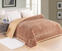 بطانية مخمل فرو نفرين وجهين فائقة النعومة