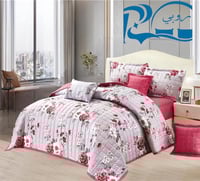 طقم مفرش "المضغوط المشجر" الصيفي (7 قطع) – أناقة و...