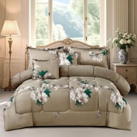 مفرش شتوي مزخرف نفرين فاخر 6 قطع