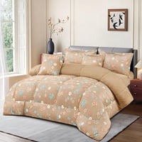 مفرش شتوي مزخرف نفر ونصف فاخر 4 قطع