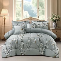 مفرش شتوي مزخرف نفرين فاخر 6 قطع