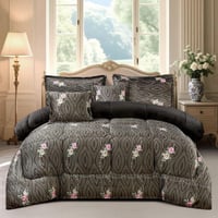 مفرش شتوي مزخرف نفر ونصف فاخر 4 قطع