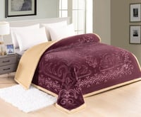 بطانية مخمل فرو نفرين وجهين فائقة النعومة