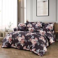 مفرش نفرین مشجر مضغوط صيفي طقم مكون 6 قطع لحاف مقا...