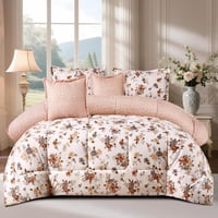 مفرش شتوي مزخرف نفرين فاخر 6 قطع