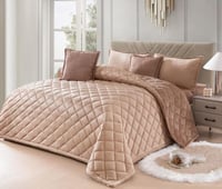 مفرش مضغوط نفرين ذو طابع وجهين مخمل وفرو