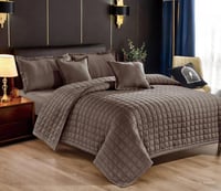 مفرش نفرين روز مضغوط سادة صيفي بتصميم مربعات