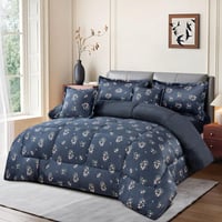 مفرش شتوي مزخرف نفرين فاخر 6 قطع