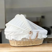 شيال/سرير سلة موسى الفاخرة – قاعدة خشبية قابلة للت...