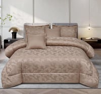 مفرش جاكوار عرايسي فخم - طقم لحاف 6 قطع بتصميم ملك...