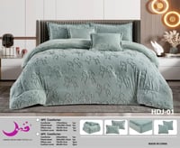 لحاف نفر ونص شتوي مخمل "تيدي" بنقشة الفراشة البارز...