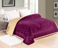 بطانية مخمل فرو نفرين وجهين فائقة النعومة