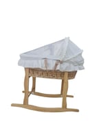 شيال/سرير سلة موسى الفاخرة – قاعدة خشبية قابلة للت...