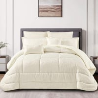 طقم لحاف فاخر دونيتيلا 8 قطع اوف وايت