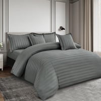 طقم لحاف فندقي فاخر 4 قطع نفرين - اخضر غامق