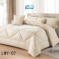 طقم مفرش صيفي سادة فاخر (LWY-07) – نعومة مثالية وت...