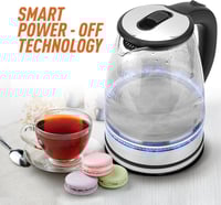 غلاية كهربائية من الهيكل الزجاجي اللاسلكي سعة 1.8...