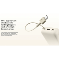 شاومي بطارية 20000 مللي أمبير مع سلك مدمج وبقوة 33...