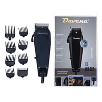 دافينا ماكينة حلاقة شعر ودقن مع 8 ملحقات - اسود