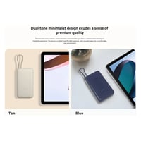 شاومي بطارية 20000 مللي أمبير مع سلك مدمج وبقوة 33...